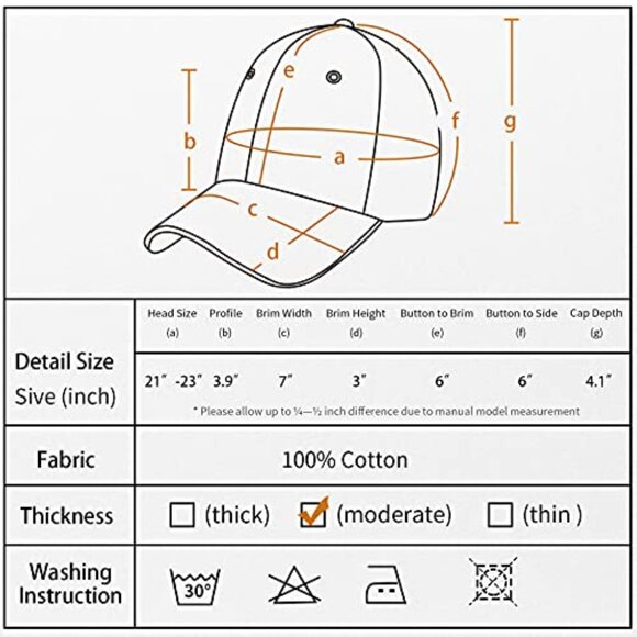 Adjustable Embroidered Baseball Cap Classic Dad Trucker Hat Unisex Retro - Picture 3 of 8